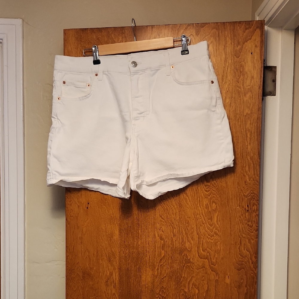 Jessica Simpson White Jean Shorts